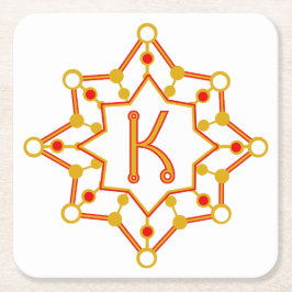 Retro-Design Mitte des Jahrhunderts Personalisiert Rechteckiger Pappuntersetzer