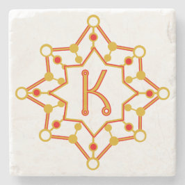 Retro-Design Mitte des Jahrhunderts Personalisiert Steinuntersetzer