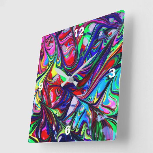 Retro-Design Quadratische Wanduhr (Winkel)