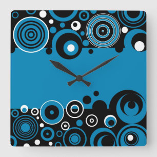 Retro-Design Quadratische Wanduhr