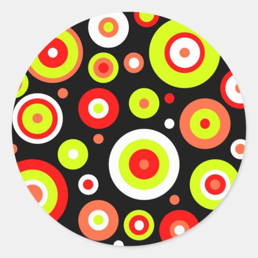 Retro-Design Runder Aufkleber (Vorderseite)