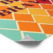 Retro-Design, Sei mutig Poster (Ecke)