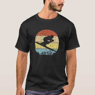 Retro Design Ski Geschenkgutscheine Rückfahrt Abfa T-Shirt