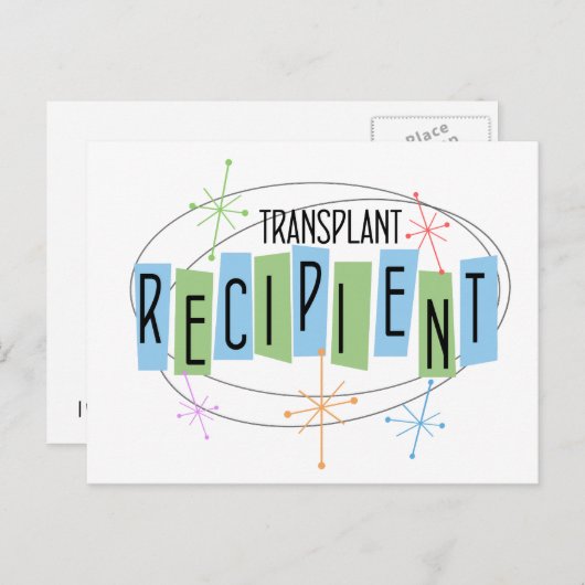 Retro-Design Transplantat Empfänger Postkarte (Vorne/Hinten)