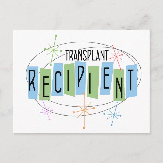 Retro-Design Transplantat Empfänger Postkarte (Vorderseite)