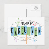 Retro-Design Transplantationsbetreuer Postkarte (Vorne/Hinten)
