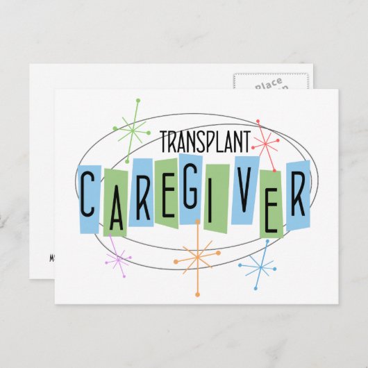 Retro-Design Transplantatüberträger Postkarte (Vorne/Hinten)