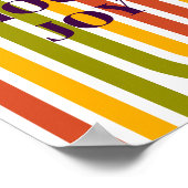 Retro-Design, Wähle Freude Poster (Ecke)