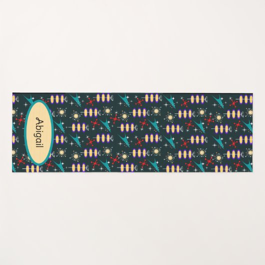 Retro Design Yogamatte (Vorderseite (Horizontal))