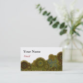 RETRO DESIGNER-GESCHÄFTSKARTEN VISITENKARTE (Stehend Vorderseite)