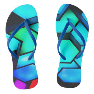Retro-Designs - Cubes Thongs Badesandalen