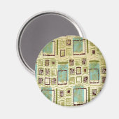 Retro-Designs der 50er Jahre Magnet (Vorderseite/Rückseite)