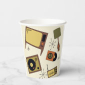 Retro-Designs für Platten, V.V. und mehr Pappbecher (Rückseite)