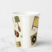 Retro-Designs für Platten, V.V. und mehr Pappbecher (Links)