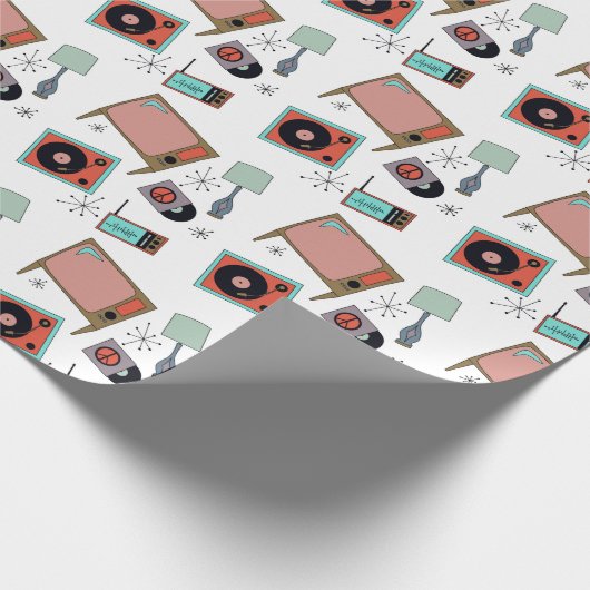 Retro-Designs Geschenkpapier (Ecke)