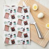 Retro-Designs Geschirrtuch (Viertel Falte)