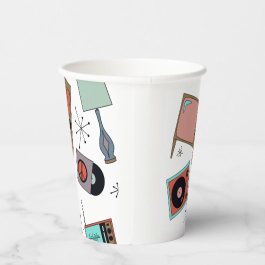 Retro-Designs Pappbecher (Rechts)