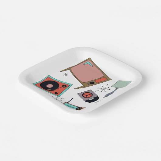 Retro-Designs Pappteller (Gewinkelt)