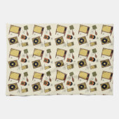 Retro-Designs von T.V.'s, Platten Geschirrtuch (Horizontal)