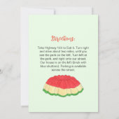 Retro Dessert Party Gelatine Salat Cake Sherbet Einladung (Rückseite)