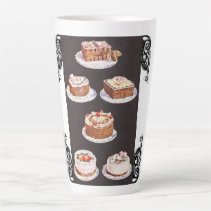 Retro-Dessert-Torte-Frosting-Dekoration vintage Milchtasse