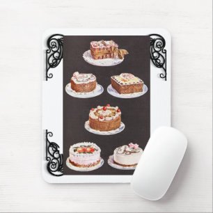 Retro-Dessert-Torte-Frosting-Dekoration vintage Mousepad
