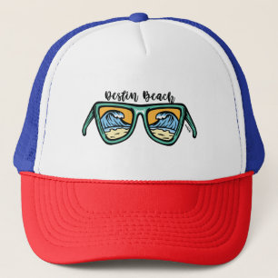 Retro Destin Beach das Kunstwerk ist in beiden Sei Truckerkappe