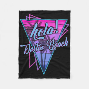 Retro Destin - Hola Destin Beach Florida Vintag Fleecedecke