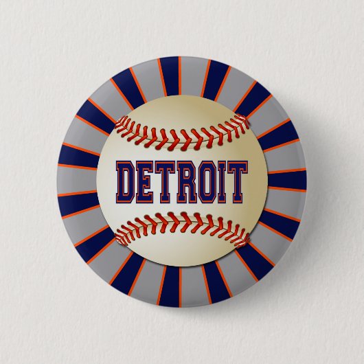 RETRO DETROIT-BASEBALL BUTTON (Vorderseite)