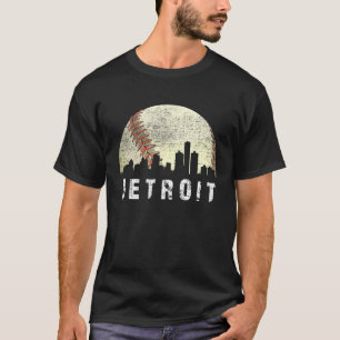 Retro Detroit Baseball Vintag MI City Classic Des T-Shirt
