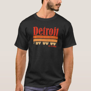 Retro Detroit Michigan Vintage Wettergrafik T-Shirt