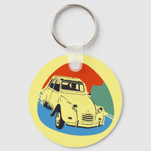 Retro Deux Chevaux the tin snail Schlüsselanhänger (Vorderseite)