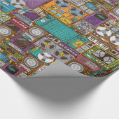 Retro Devices Recording Studio Geschenkpapier (Ecke)