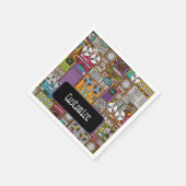 Retro Devices Recording Studio Napkins Serviette (Ecke)