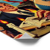 Retro Devil Girl Poster (Ecke)