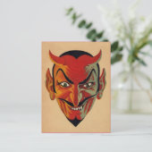 Retro Devil Postcard Postkarte (Stehend Vorderseite)