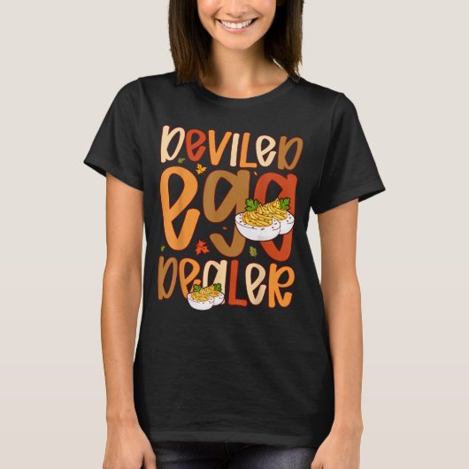 Retro Deviled Egg Er Thanksgiving Dinner Funny T-Shirt (Vorderseite)
