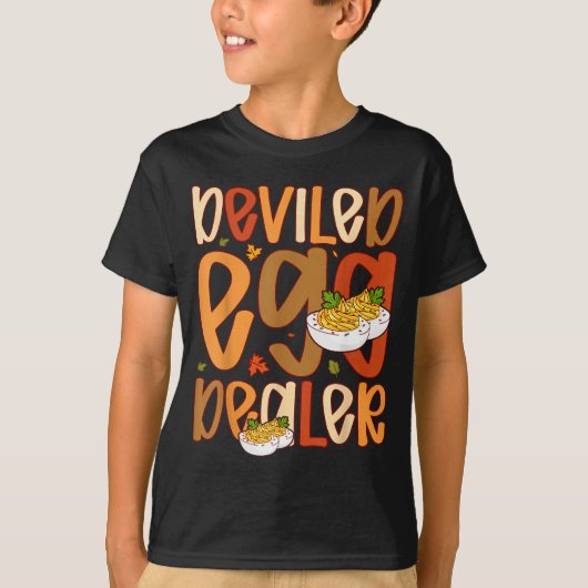 Retro Deviled Egg Er Thanksgiving Dinner Funny T-Shirt (Vorderseite)