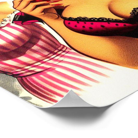 Retro Devilish Button-up Poster (Ecke)