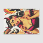 Retro Devilish Button-up Seidenpapier (Vorderseite)