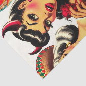 Retro Devilish Button-up Seidenpapier (Ausschnitt)