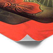 Retro Devilish Girl Poster (Ecke)