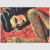 Retro Devilish Girl Seidenpapier (Vorderseite)