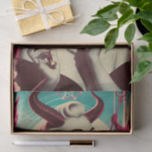 Retro Devilish Woman Collage Seidenpapier (Geschenk)