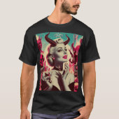 Retro Devilish Woman Collage T-Shirt (Vorderseite)