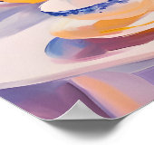 Retro Devon Rex Poster, Devon Rex Ölbild Poster (Ecke)