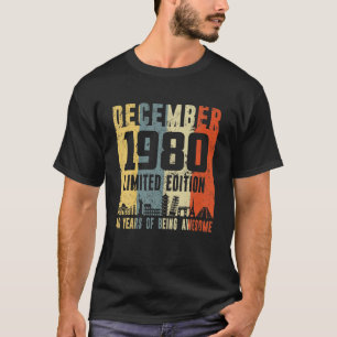 Retro Dezember 1980 Funny 40. Geburtstagsgeschenk T-Shirt