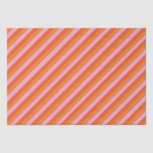 Retro-Diagonal-Orange- und rosa Gewebepapier Seidenpapier