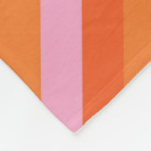 Retro Diagonal Orange und Rosa Streifen Fleece Bla (Ecke)