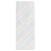 Retro Diagonal Pastell Candy Streifen Geschenktüte Für Weinflaschen (Rückseite)